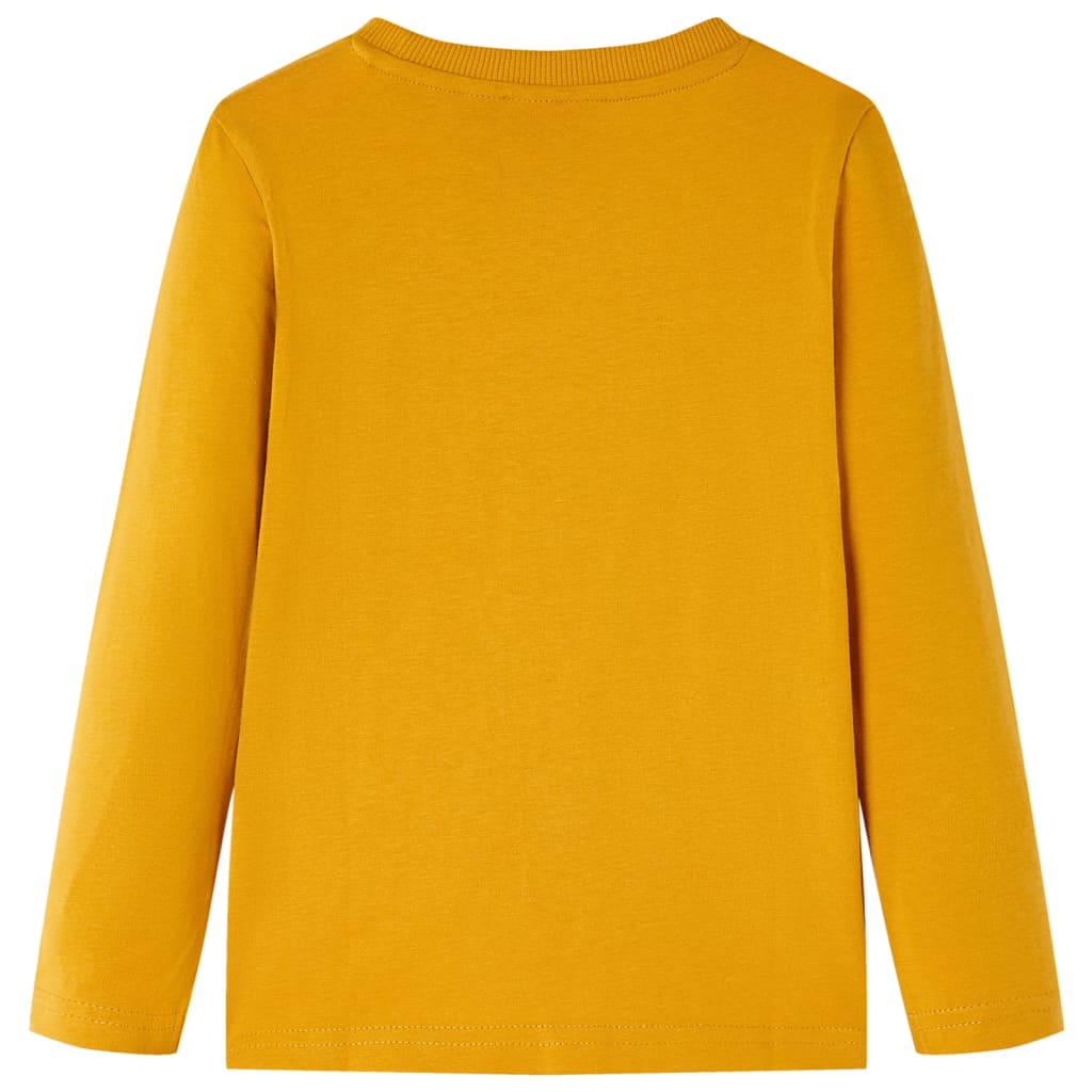 VidaXL Kindershirt met lange mouwen 92 okerkleurig