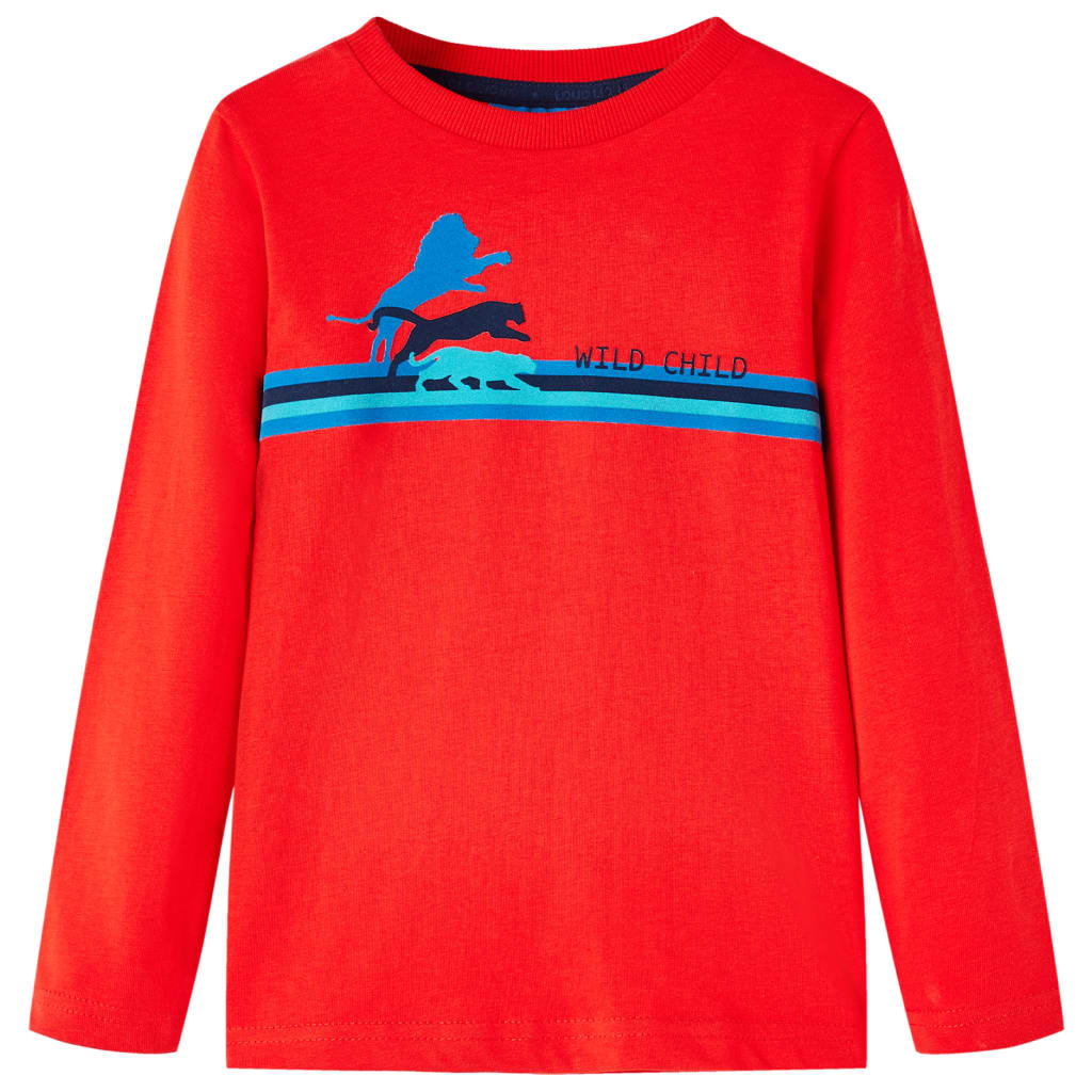 VidaXL Kindershirt met lange mouwen 140 rood