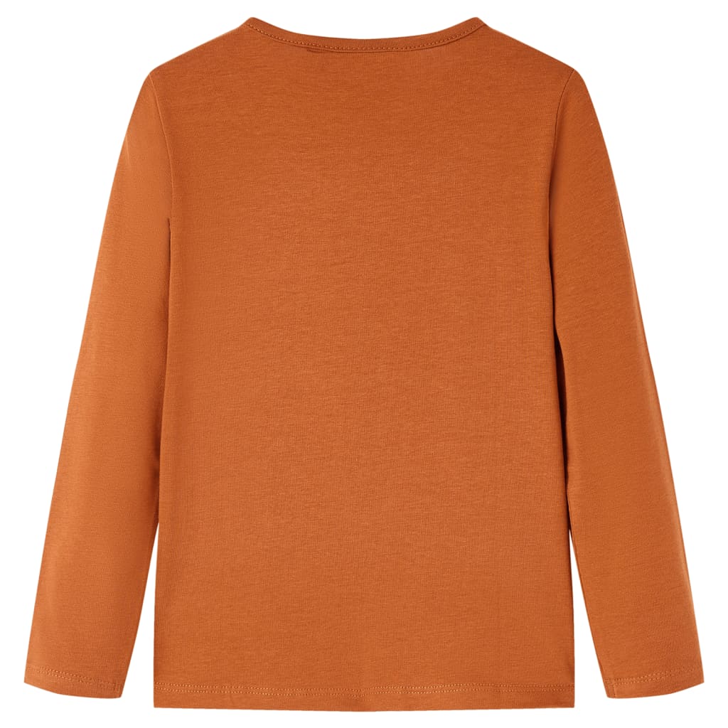 Vidaxl kindershirt met lange mouwen 128 cognackleurig