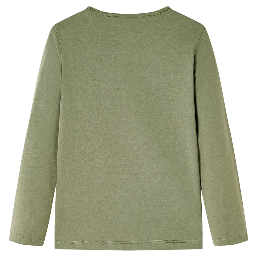 VidaXL Kindershirt met lange mouwen 140 kakikleurig