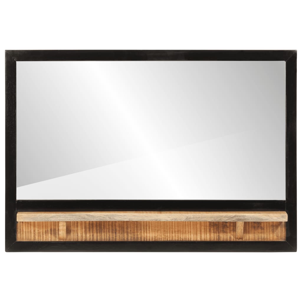 Vidaxl spiegel met schap 80x8x55 cm glas en massief mangohout