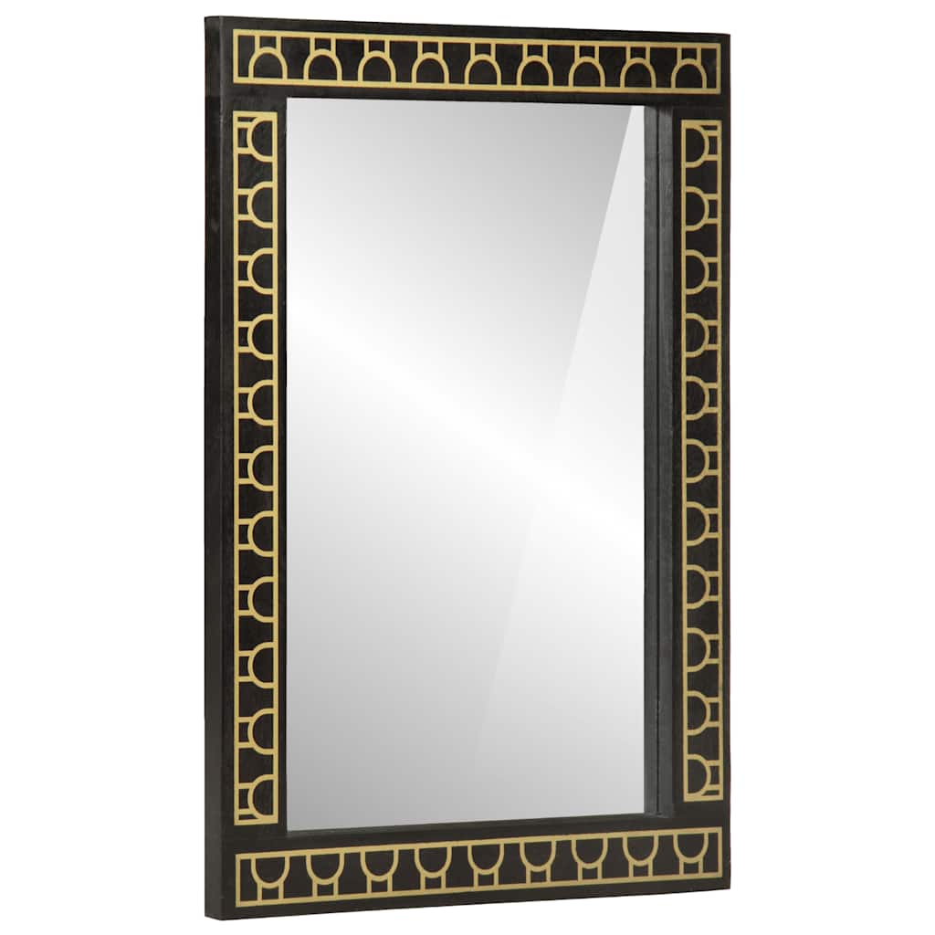Vidaxl badkamerspiegel 50x70x2,5 cm massief mangohout en glas