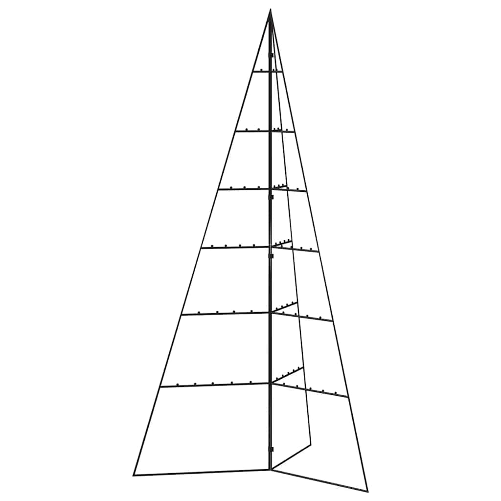 Vidaxl kerstdecoratie kerstboom 140 cm metaal zwart