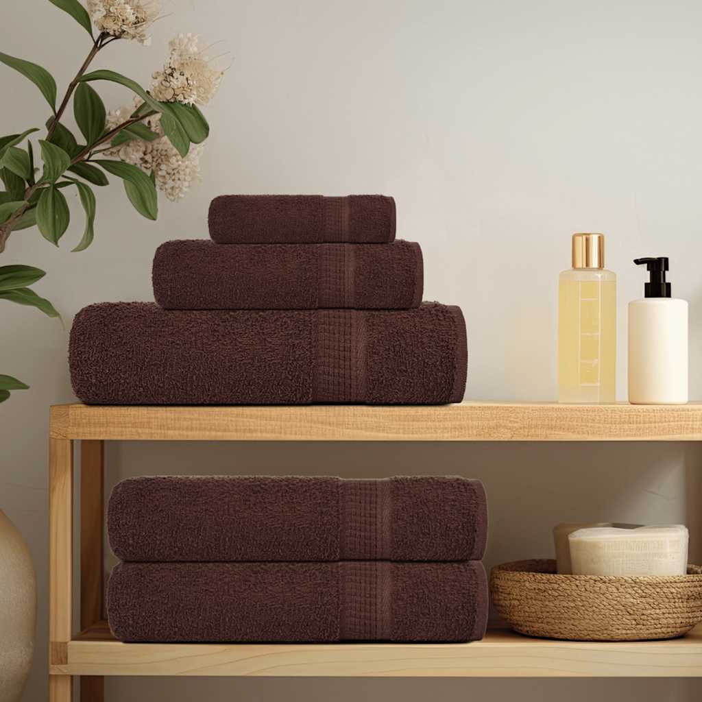 Vidaxl washandjes frogn 4 st 30x30 cm 360 g m² bruin