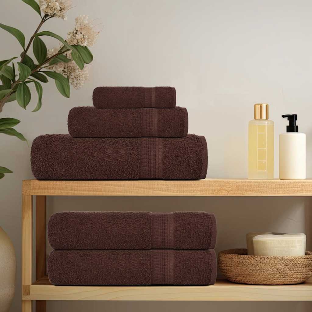 Vidaxl douchehanddoeken frogn 10 st 70x140 cm 360 g m² bruin