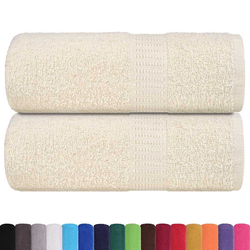 Vidaxl washandjes frogn 2 st 30x30 cm 360 g m² crème