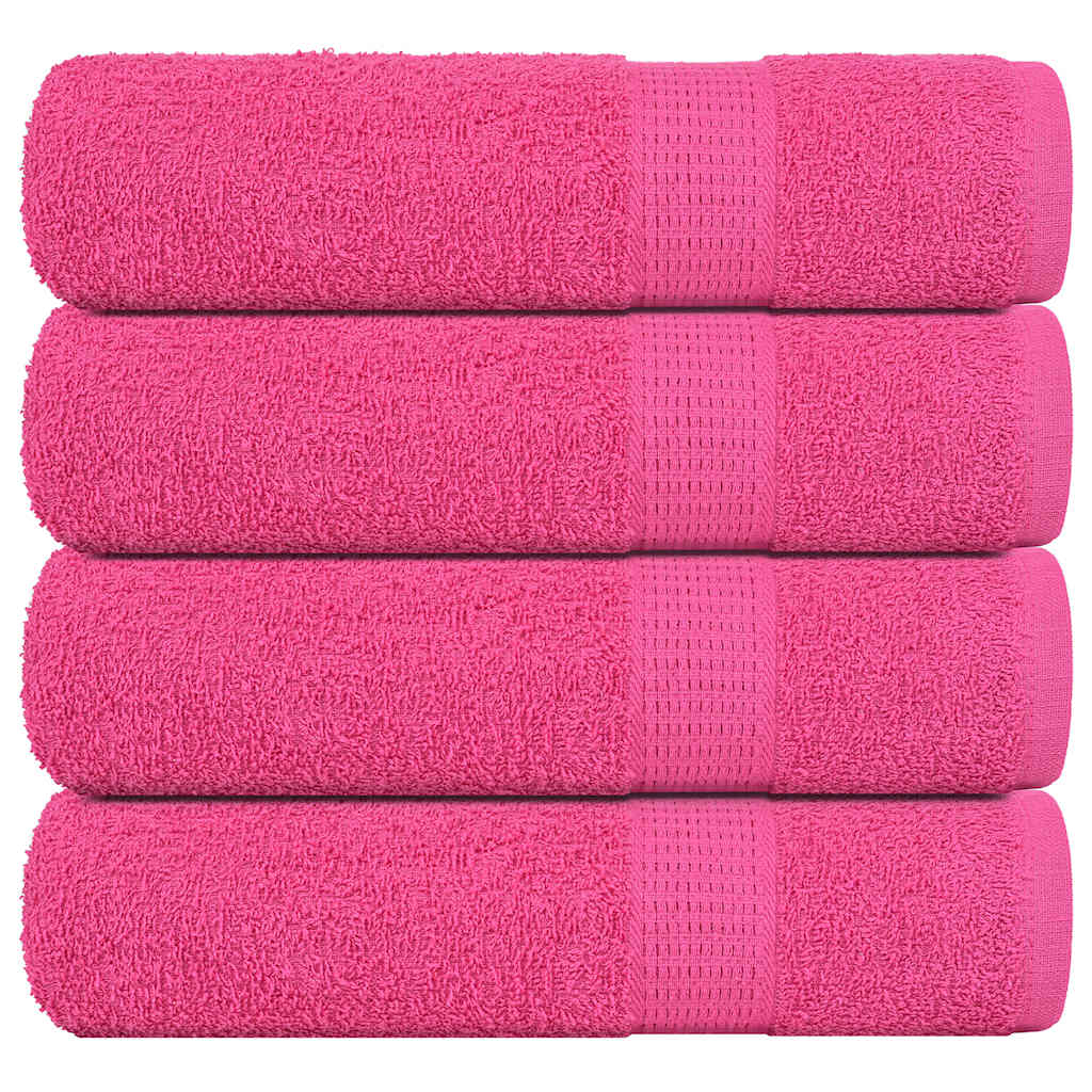 Vidaxl badhanddoeken 4 st 100x150 cm 360 g m² 100% katoen roze