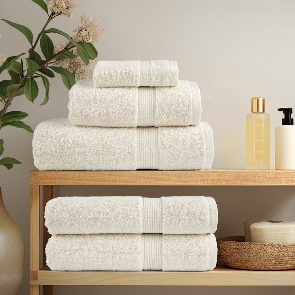 Vidaxl premium washandjes solund 10 stuks crème 30x30 cm 600 g m2