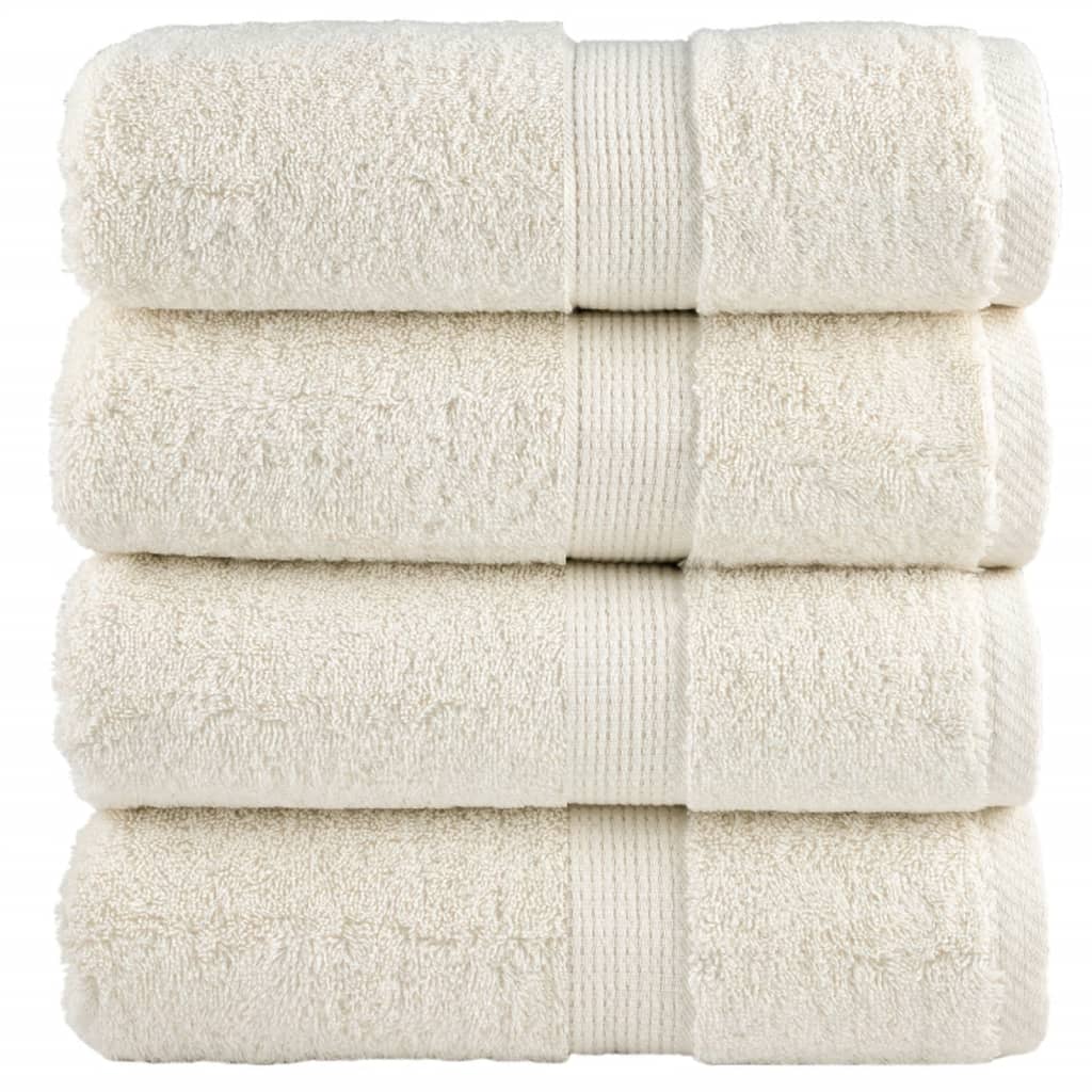 Vidaxl gastendoekjes solund 4 st 600 g m² 30x50 cm crèmekleurig