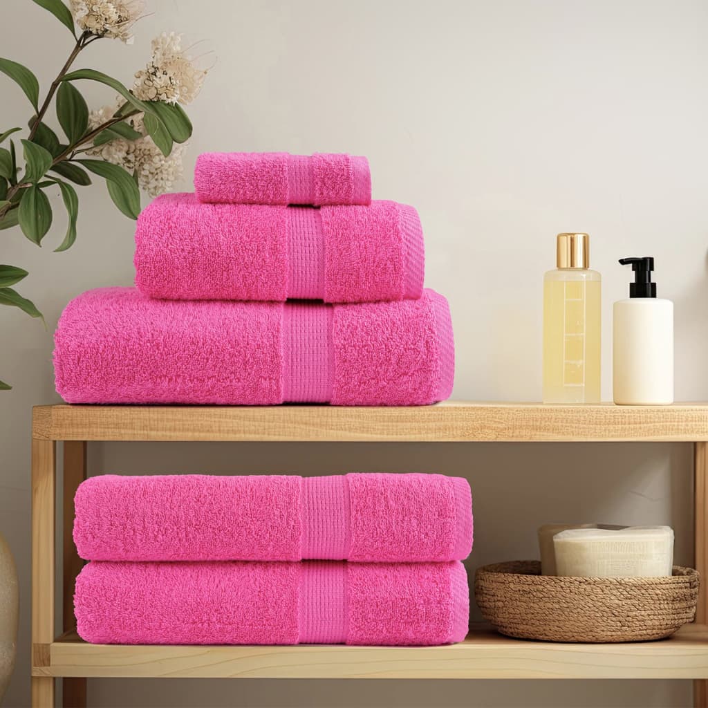 Vidaxl handdoeken solund 2 st 600 g m² 50x100 cm roze