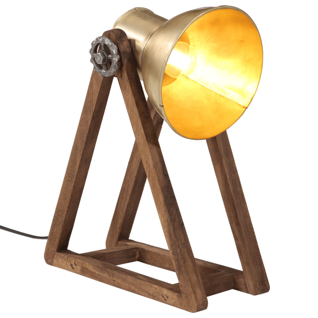 Vidaxl bureaulamp 25 w e27 30x17x40 cm antiek messingkleurig