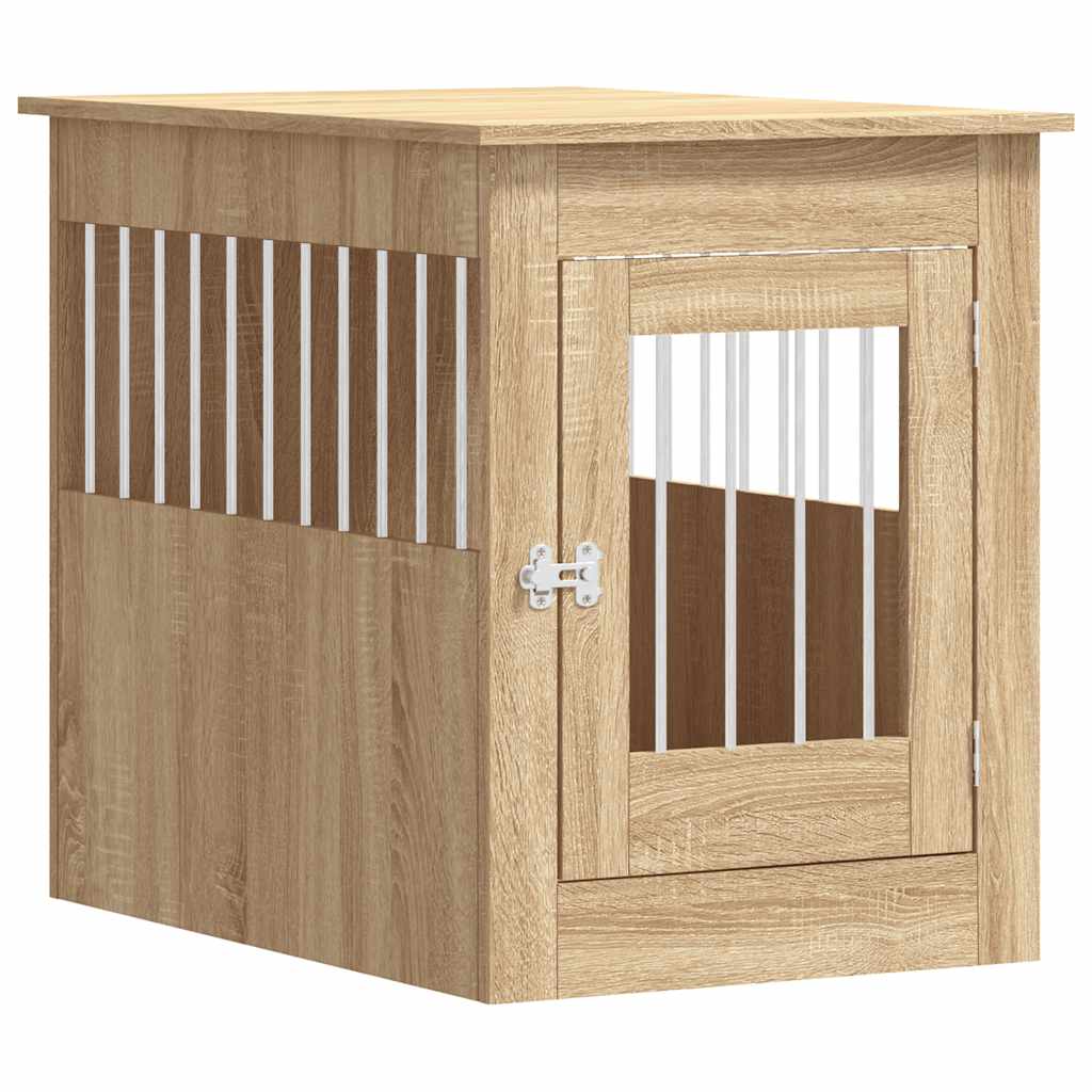 Vidaxl hondenbench 55 x 80 x 68 cm bewerkt hout sonoma eikenkleurig