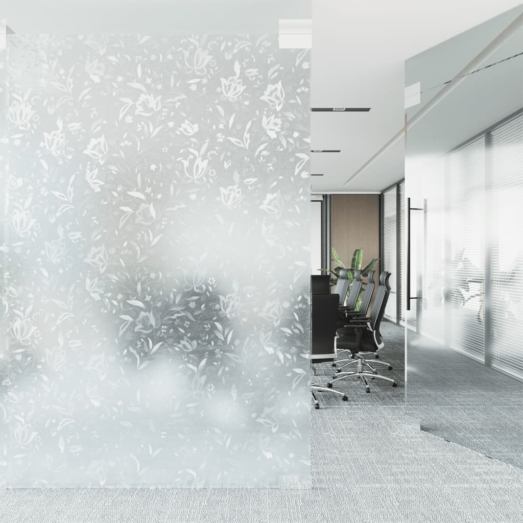 Vidaxl raamfolies 2 st mat bloemenpatroon pvc