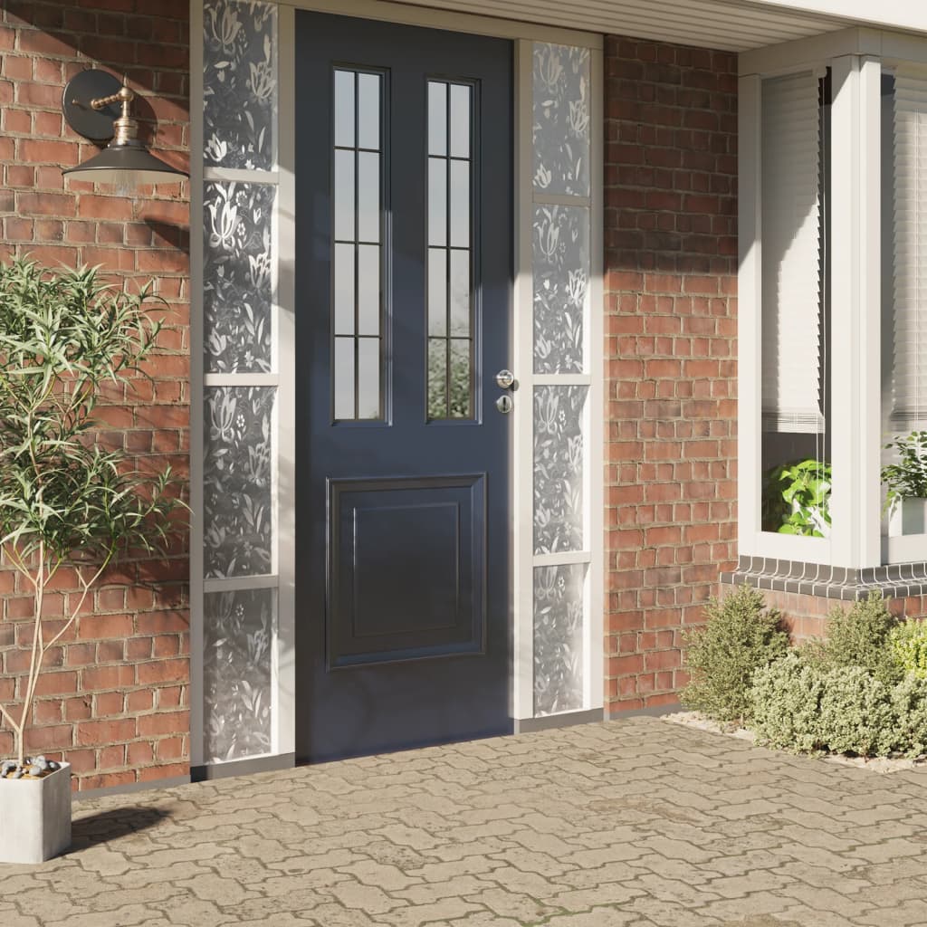 Vidaxl raamfolies 4 st mat bloemenpatroon pvc