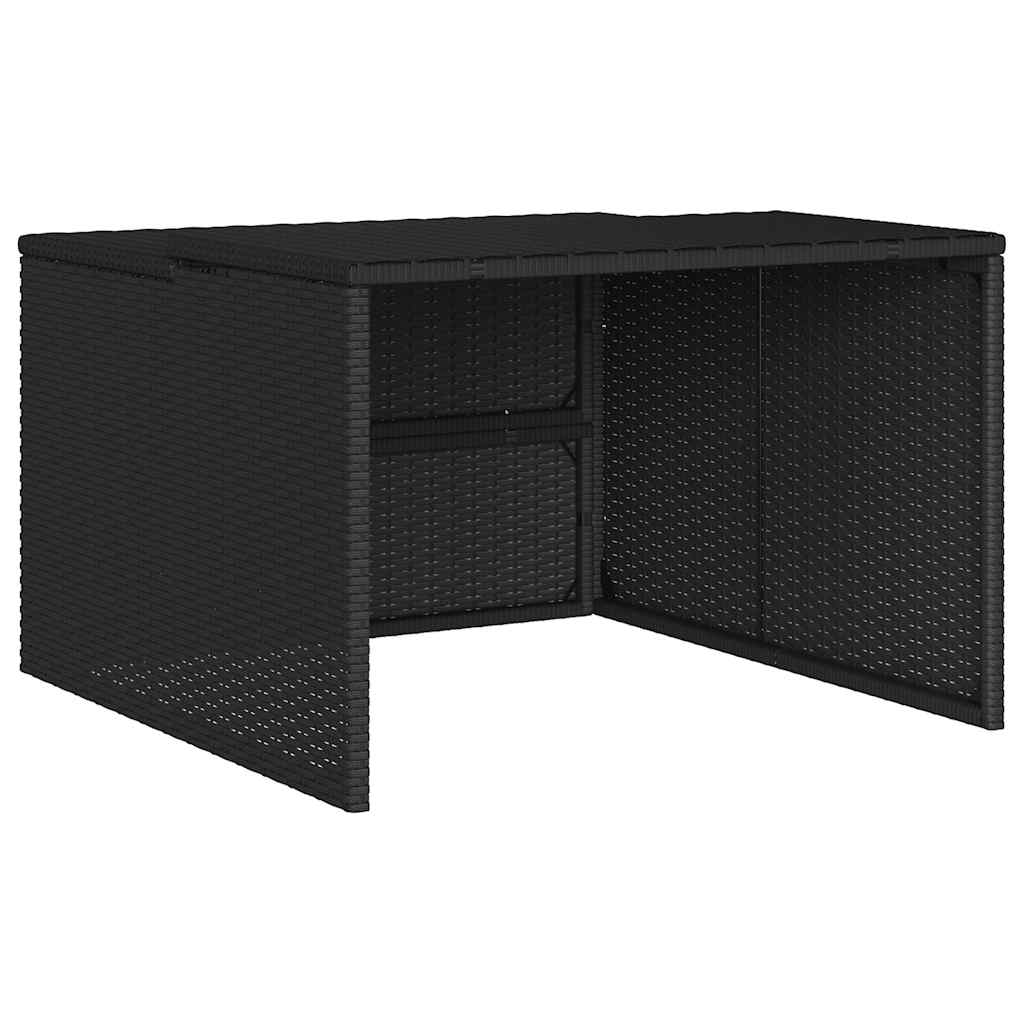 Vidaxl garage voor robotmaaier 86x90x52 57 cm poly rattan zwart