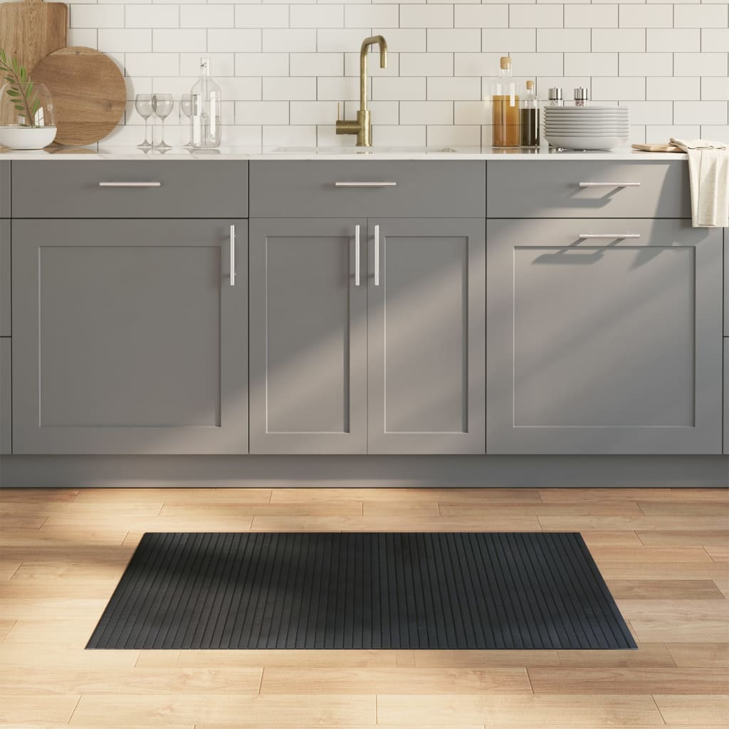 Vidaxl vloerkleed rechthoekig 60x100 cm bamboe grijs