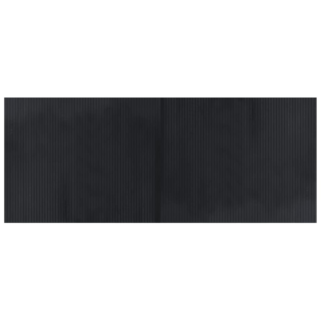 Vidaxl vloerkleed rechthoekig 80x200 cm bamboe zwart