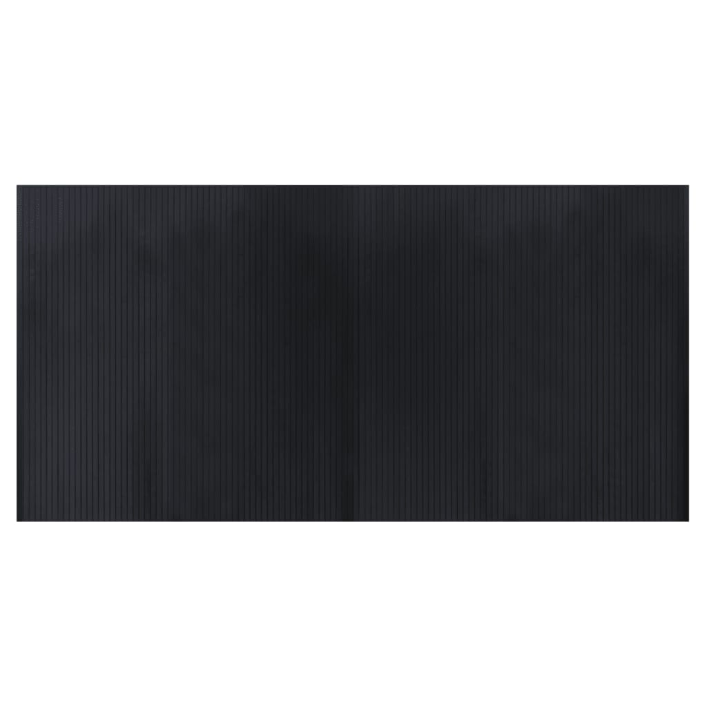Vidaxl vloerkleed rechthoekig 100x200 cm bamboe zwart