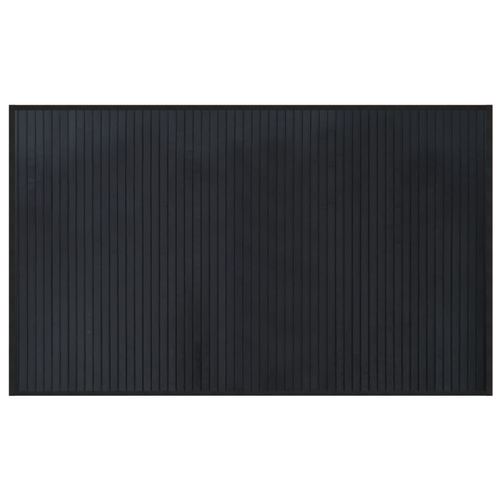 Vidaxl vloerkleed rechthoekig 60x100 cm bamboe zwart