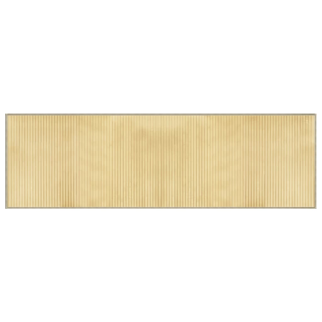 Vidaxl vloerkleed rechthoekig 60x200 cm bamboe lichtnaturel