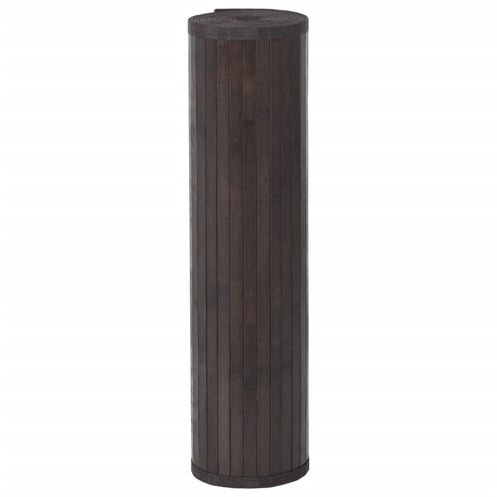 Vidaxl vloerkleed rechthoekig 60x300 cm bamboe donkerbruin