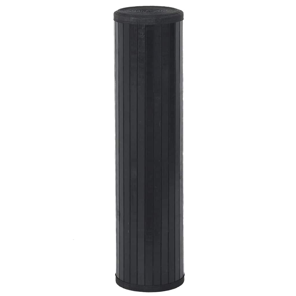 Vidaxl vloerkleed rechthoekig 70x200 cm bamboe zwart