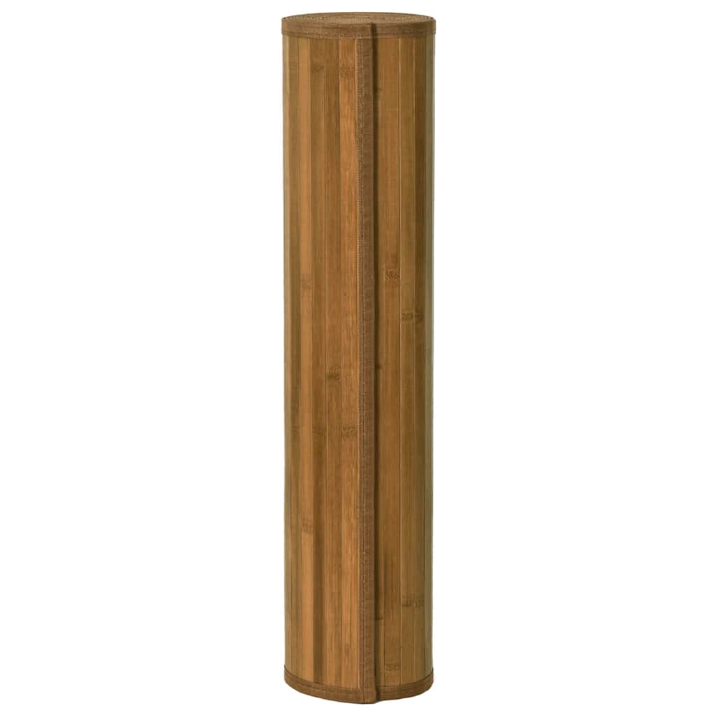 Vidaxl vloerkleed rechthoekig 80x100 cm bamboe bruin