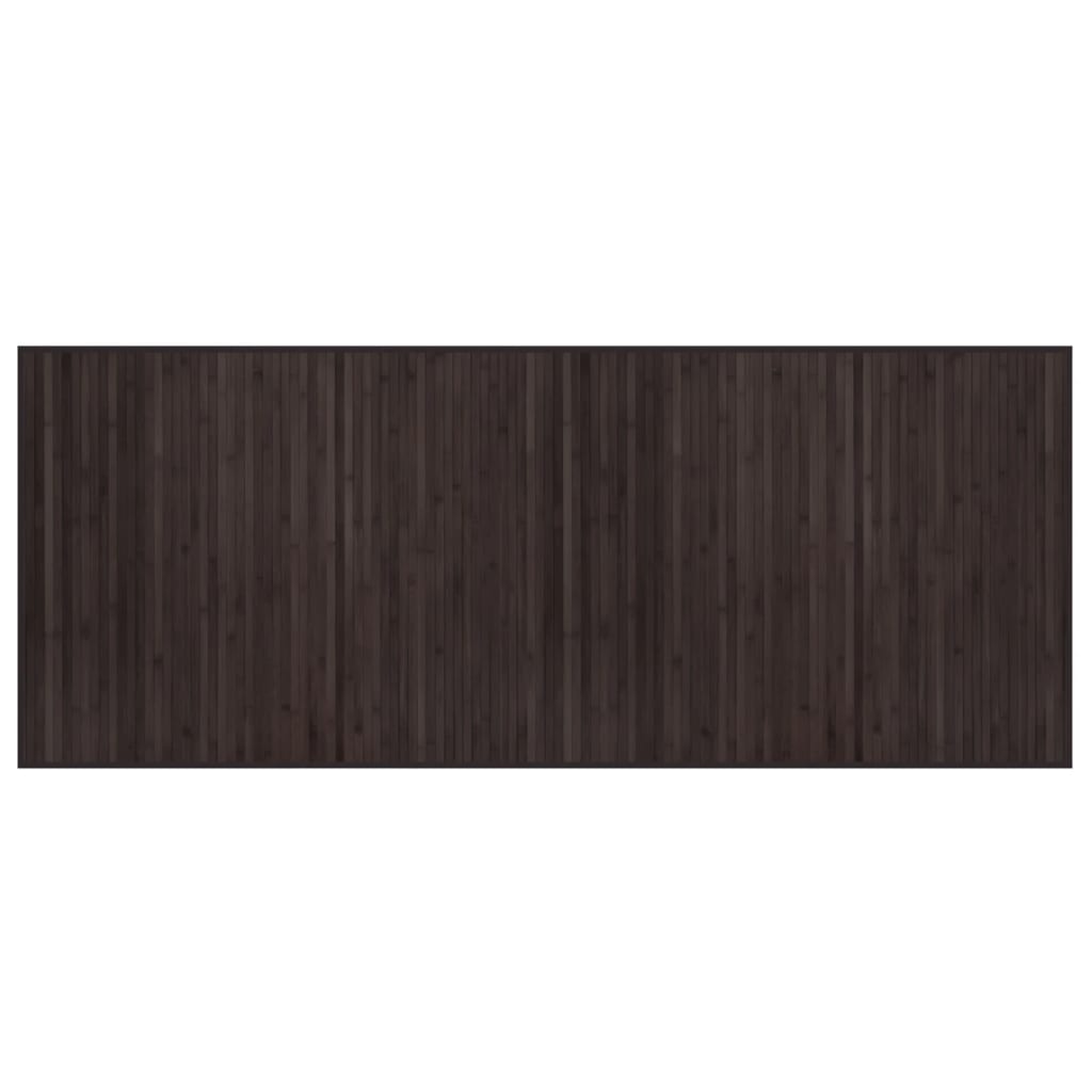 Vidaxl vloerkleed rechthoekig 80x200 cm bamboe donkerbruin