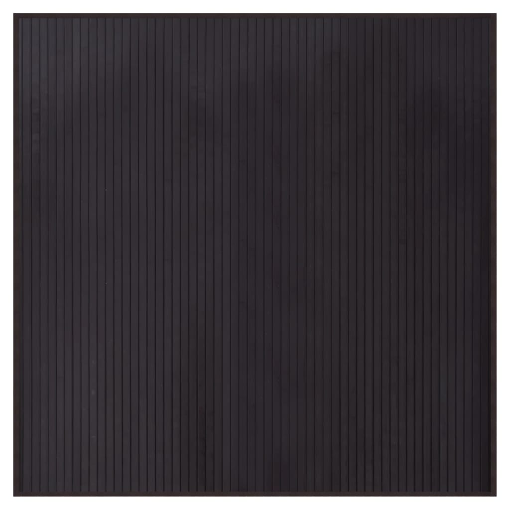 Vidaxl vloerkleed vierkant 100x100 cm bamboe donkerbruin