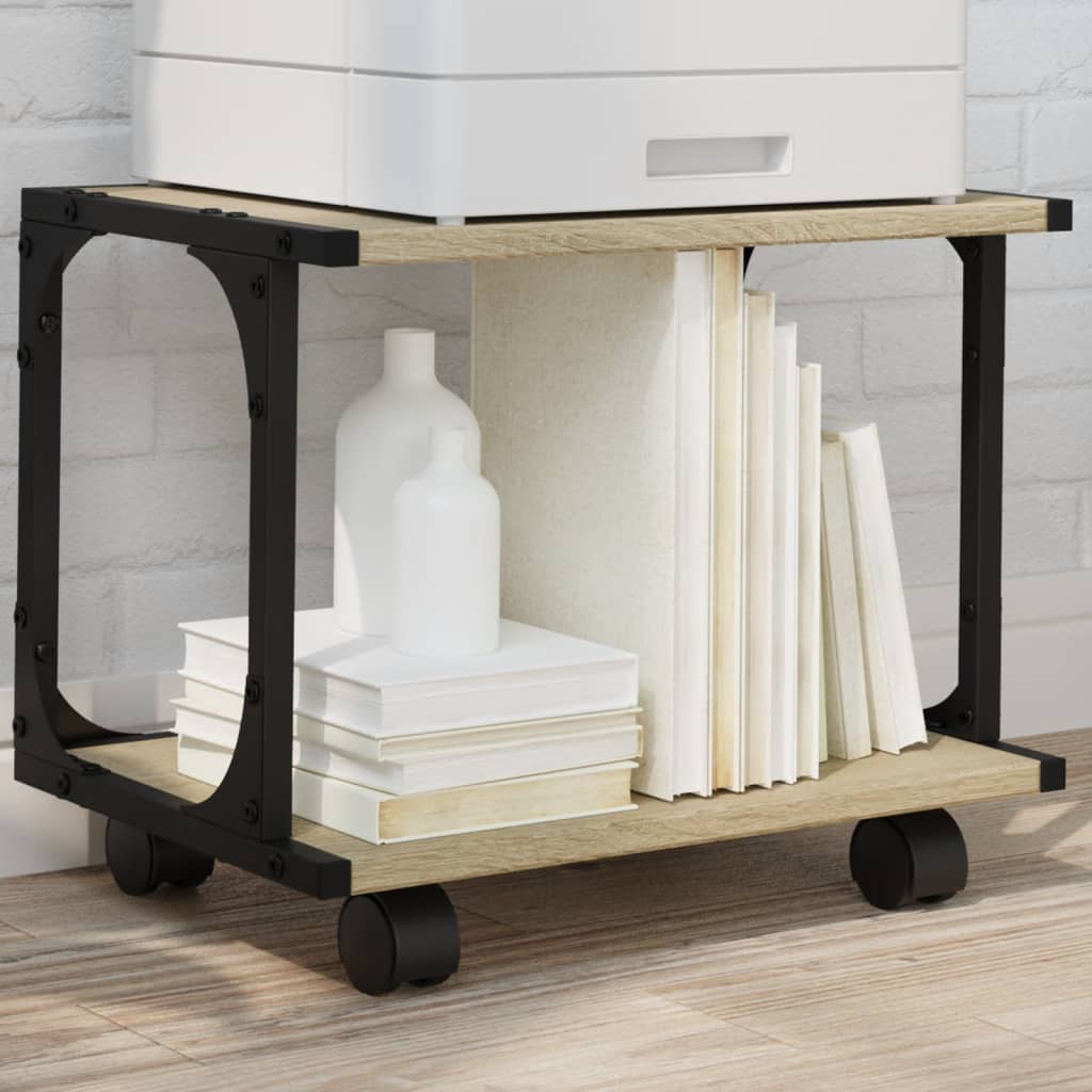 Vidaxl printerkastje 2-laags 41x28x33,5 cm hout sonoma eiken