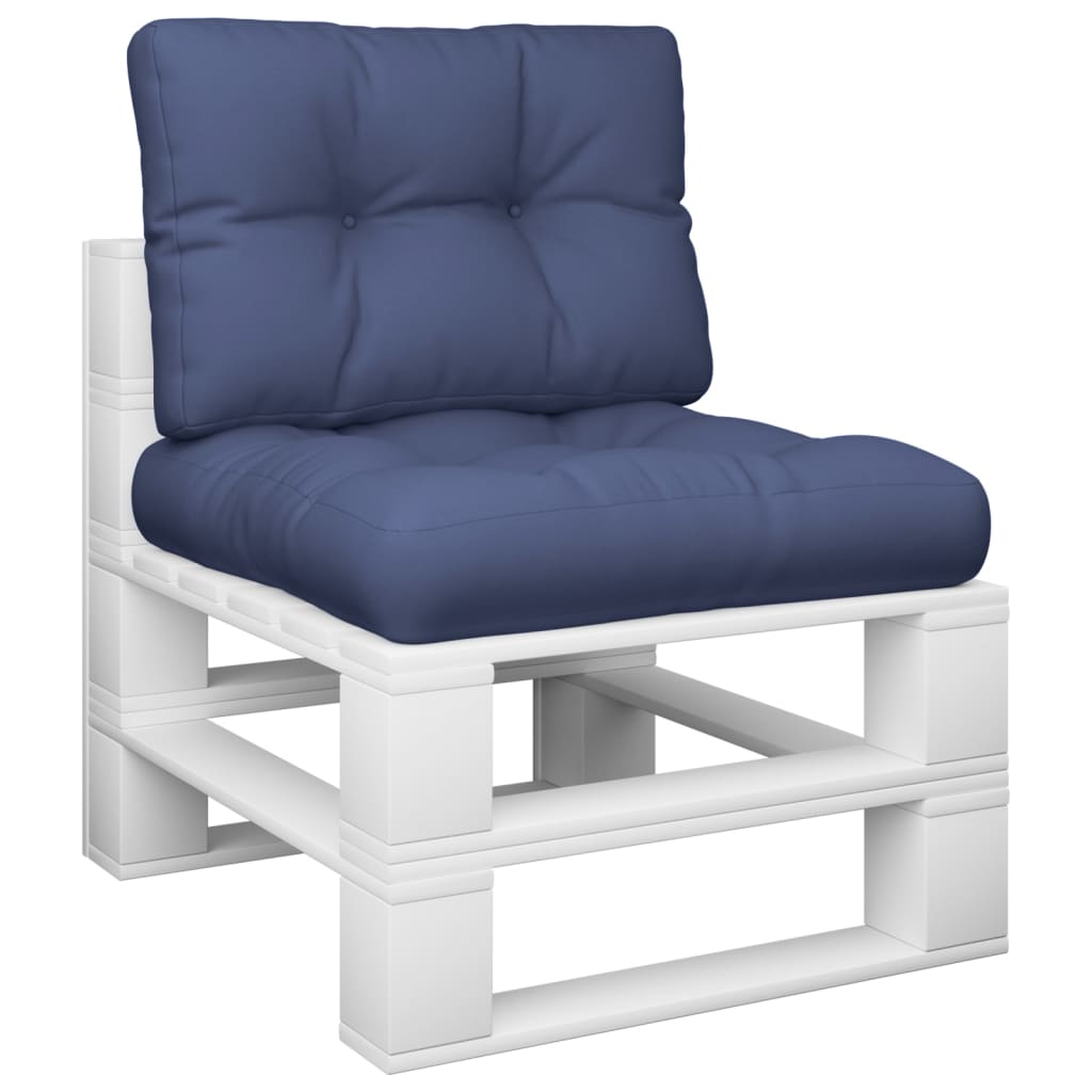 Vidaxl palletkussens 2 st stof marineblauw