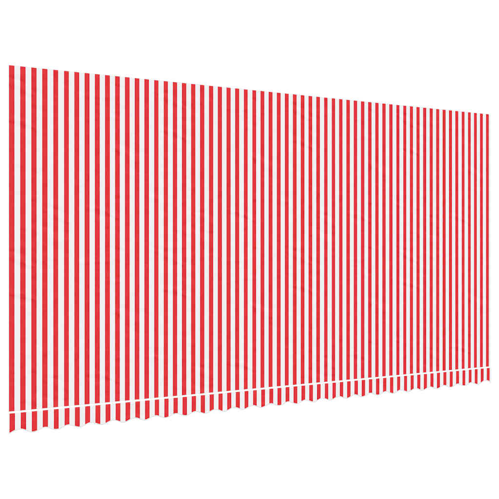 Vidaxl vervangingsdoek voor luifel gestreept 6x3 m rood en wit