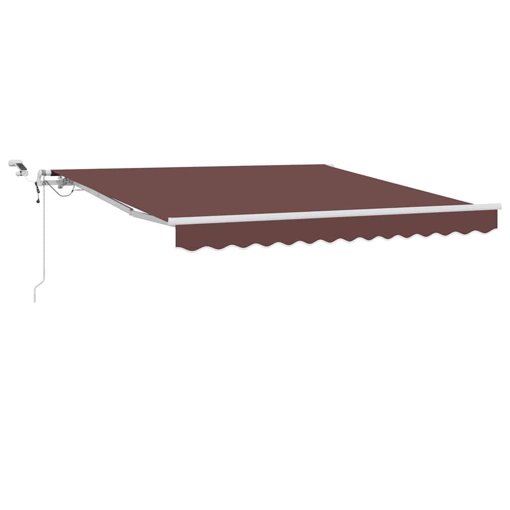 Vidaxl luifel automatisch uittrekbaar met led 300x250 cm bruin