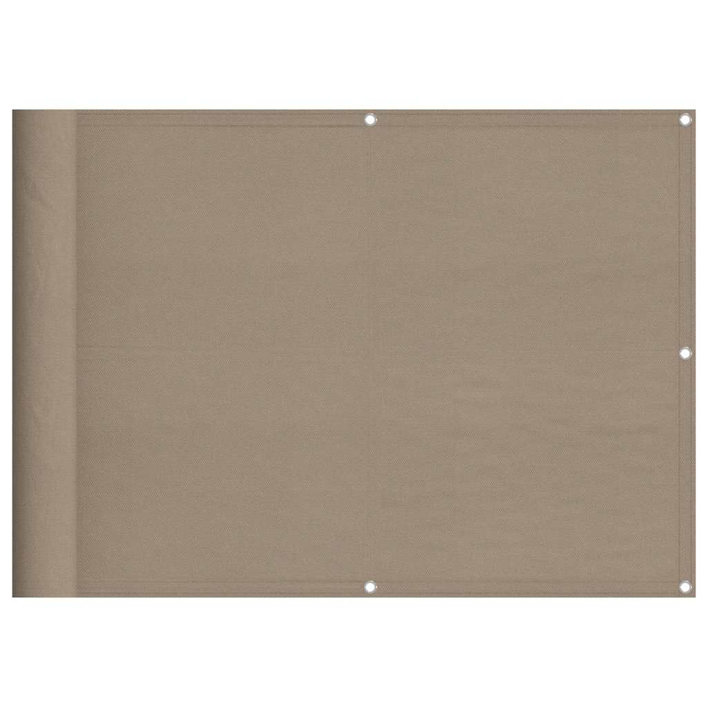 Vidaxl balkonscherm 75x800 cm 100% oxford polyester taupe