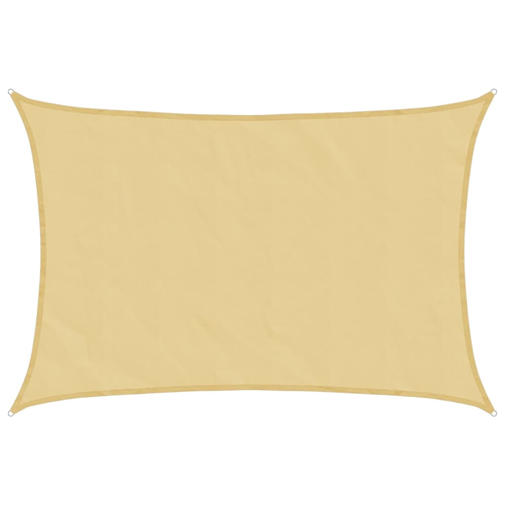 Vidaxl zonnezeil 6x4 m 100% polyester oxford zandkleurig