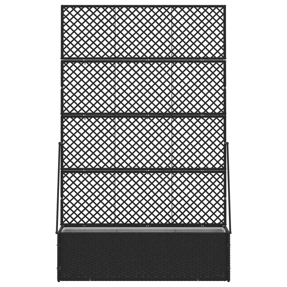 Vidaxl tuin bloempot zwart 105 x 30 x 170 cm metaal