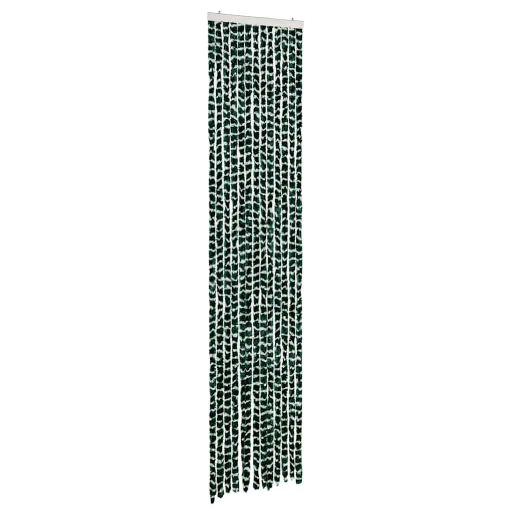 Vidaxl vliegengordijn 56x200 cm chenille groen en wit