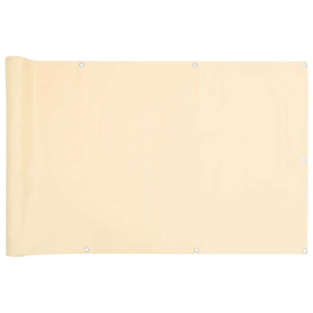 Vidaxl balkonscherm 700x90 cm pvc crèmekleurig