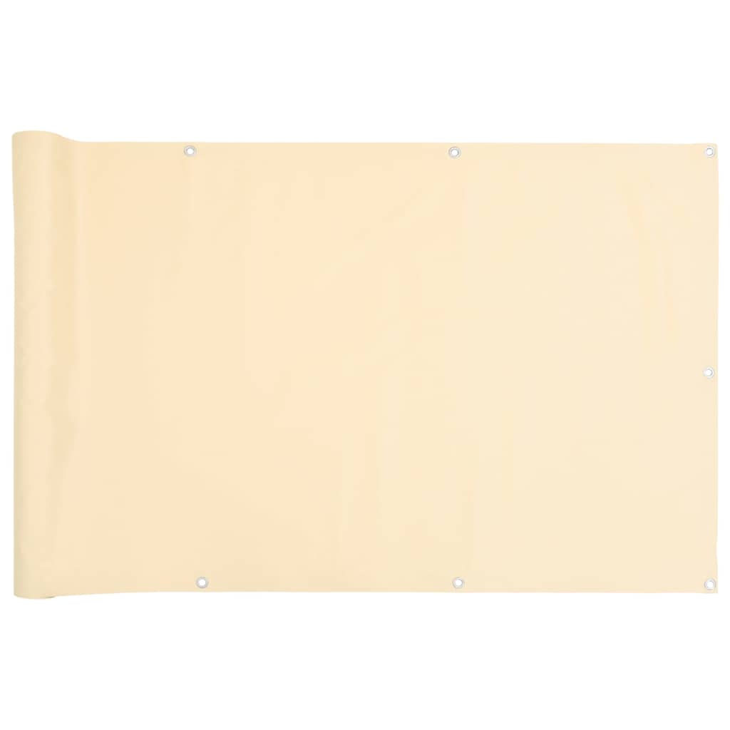 Vidaxl balkonscherm 800x120 cm pvc crèmekleurig