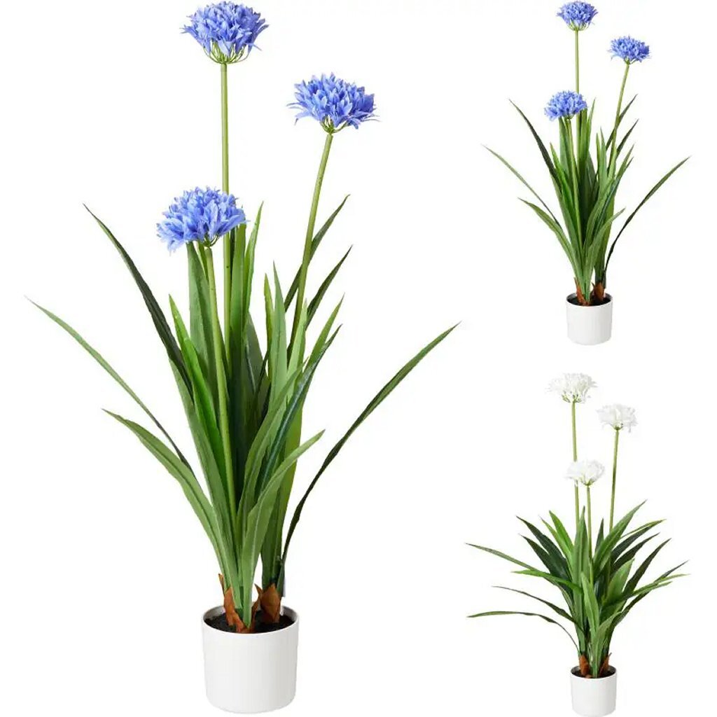 Overige merken kunstplant agapanthus 70x120 cm blauw wit