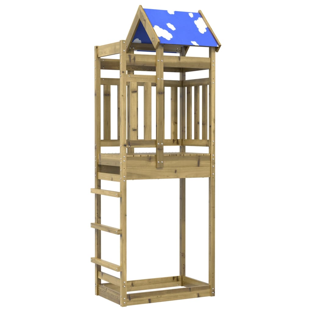 Vidaxl speeltoren 85x52,5x239 cm geïmpregneerd grenenhout
