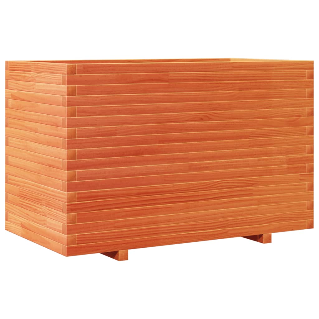 VidaXL Plantenbak 110x60x72 cm massief grenenhout wasbruin