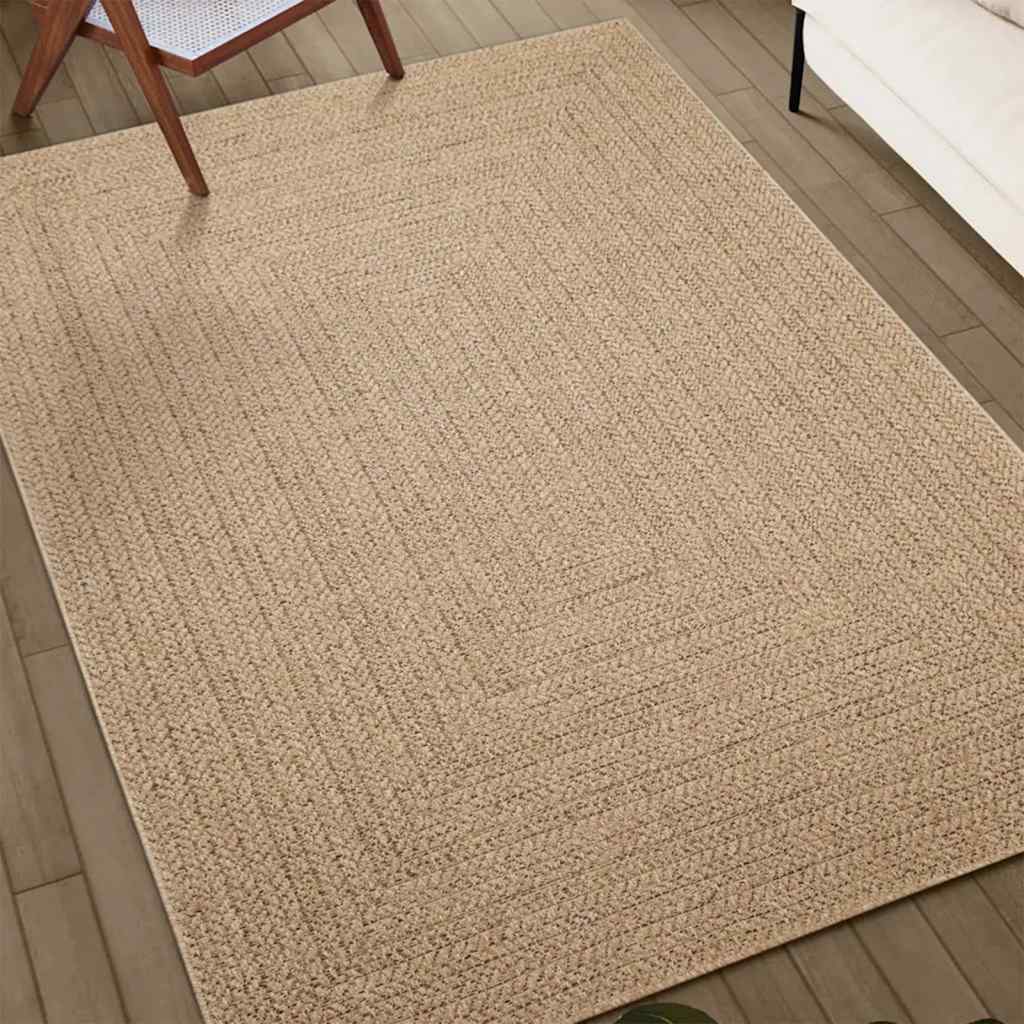 Vidaxl vloerkleed zizur beige binnen en buiten 80x200 cm jute look