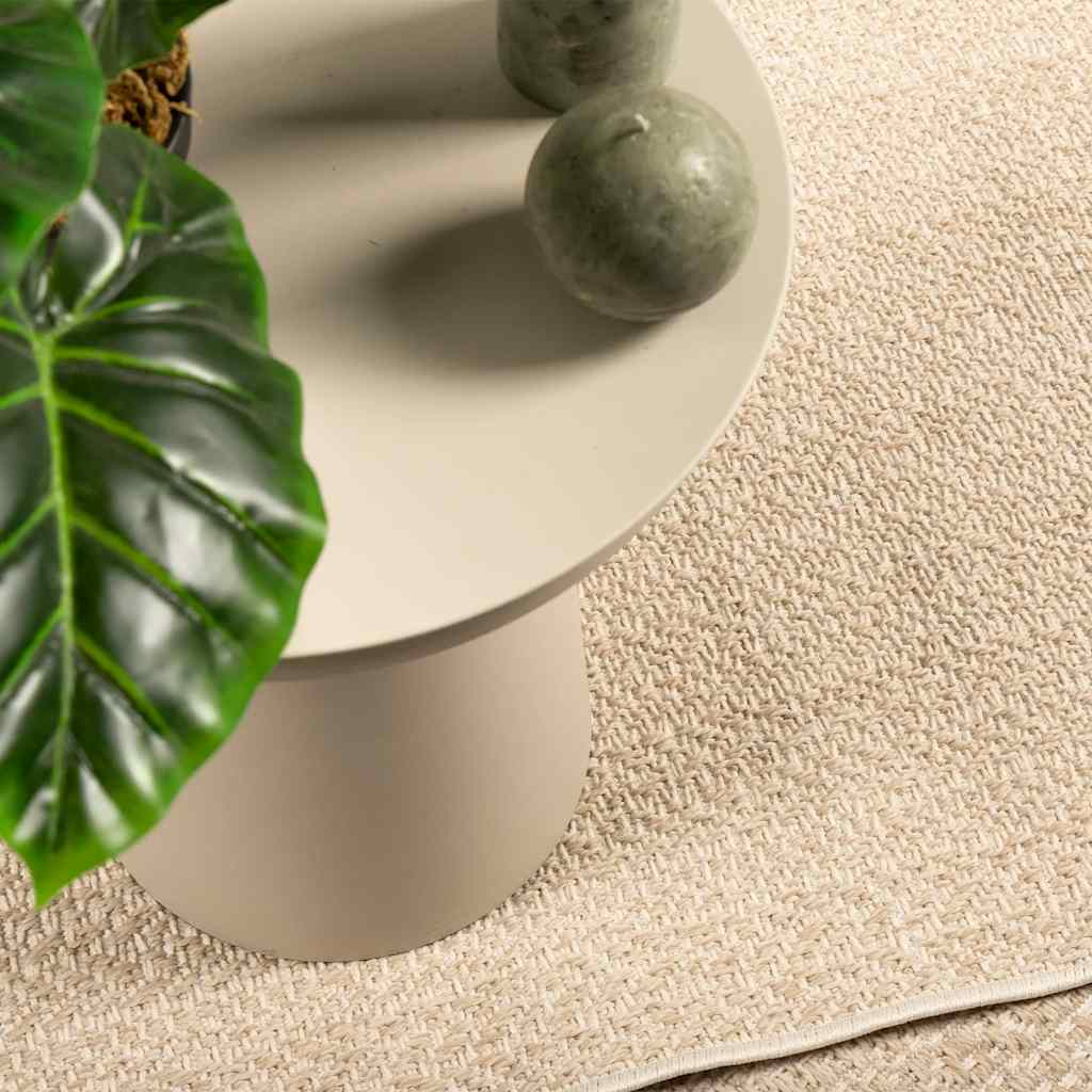 Vidaxl vloerkleed zizur beige binnen en buiten 120x120 cm jute look