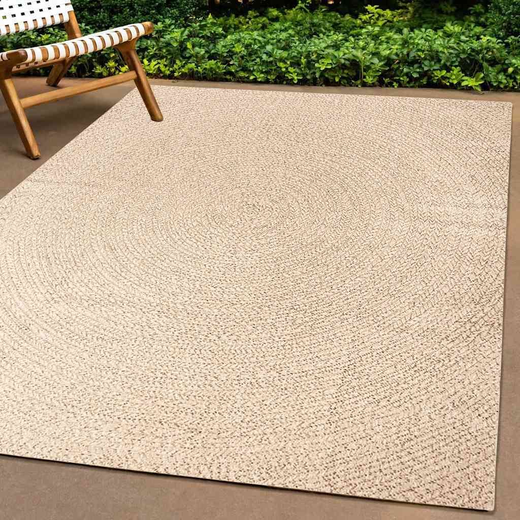 Vidaxl vloerkleed zizur beige binnen en buiten 240x340 cm jute look
