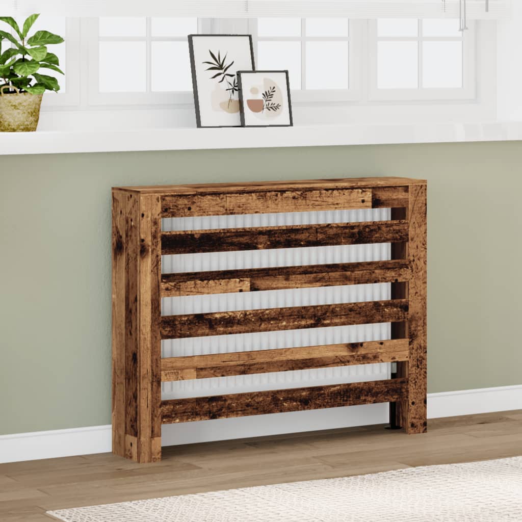 Vidaxl radiatorombouw 104x20x82 cm bewerkt hout oud hout