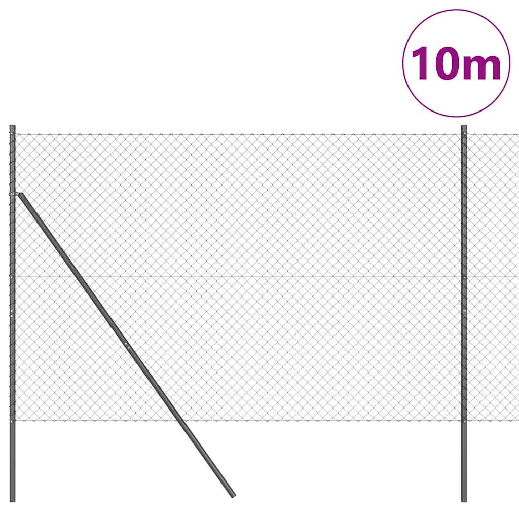 Vidaxl afrasteringspaal grijs 10 x 1,5 m (40 x 40 mm gaas)
