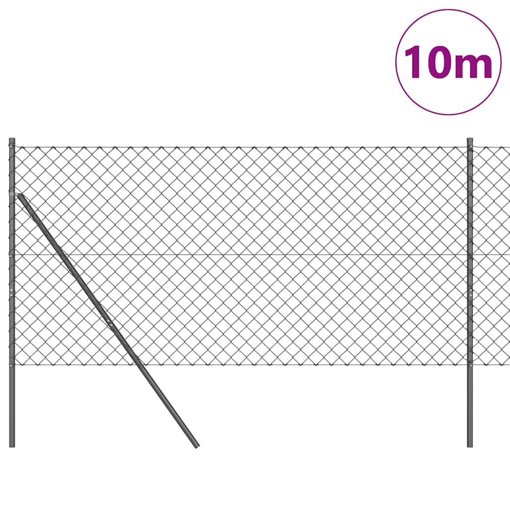 Vidaxl afrasteringspaal grijs 10 x 1,2 m (60 x 60 mm gaas)