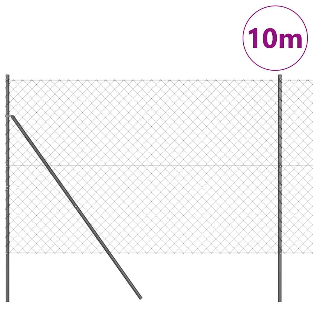Vidaxl afrasteringspaal grijs 10 x 1,6 m (60 x 60 mm gaas)