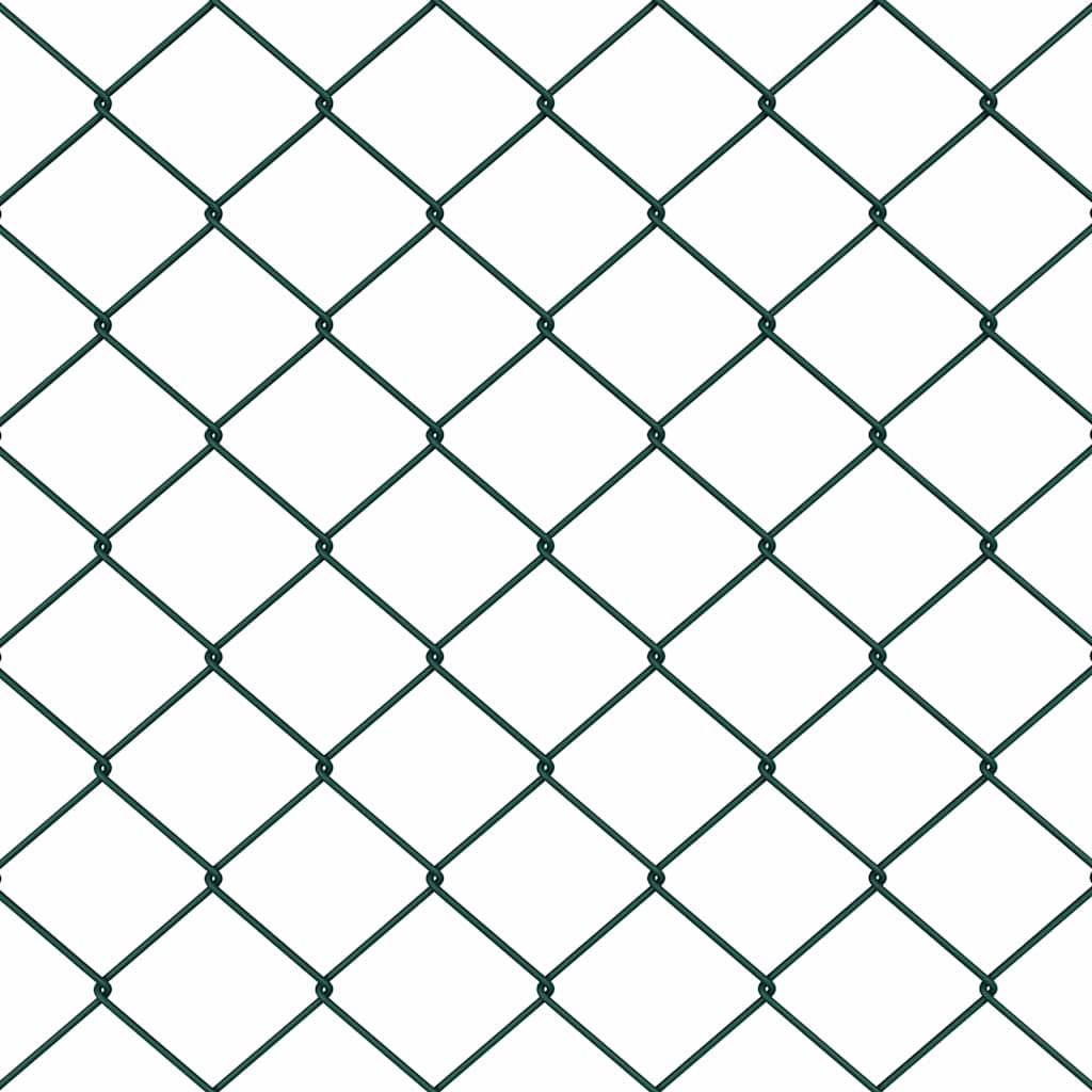 Vidaxl afrasteringspaal groen 10 x 1 m (40 x 40 mm gaas) staal en pvc